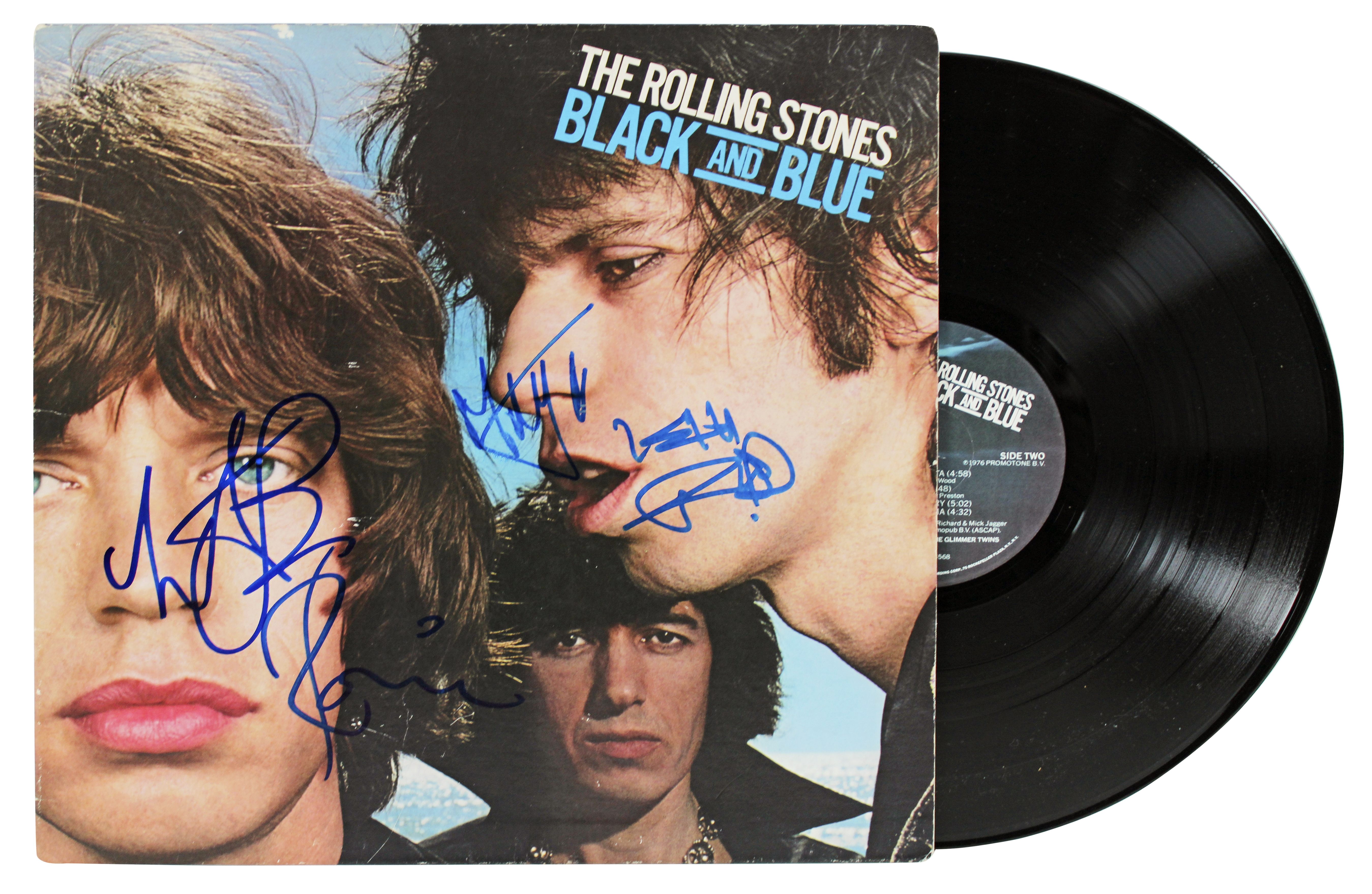 Rolling Stones (4) Jagger, Richards, Wood +1 Signed Album