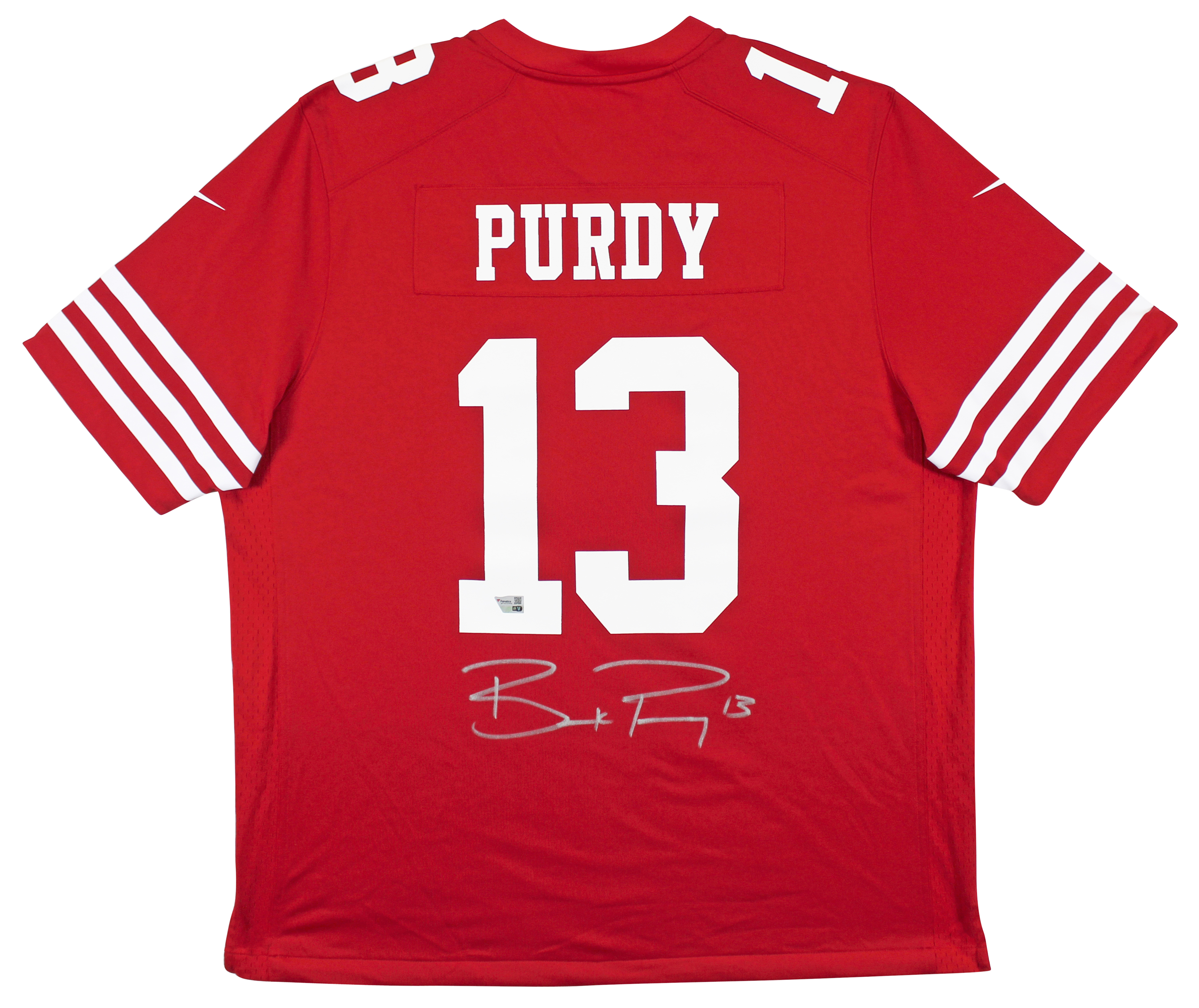 49ers Brock Purdy Authentic Signed Red Nike Game Jersey