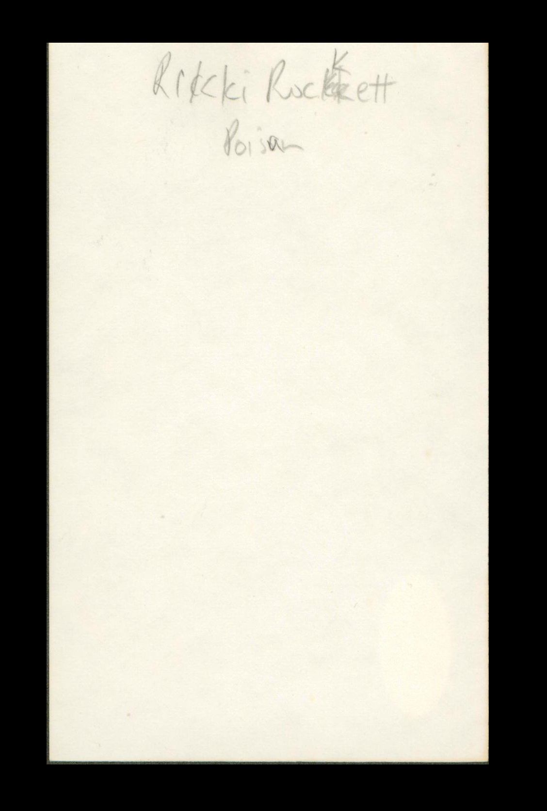 Rikki Rockett Poison Authentic Signed 3x5 Index Card