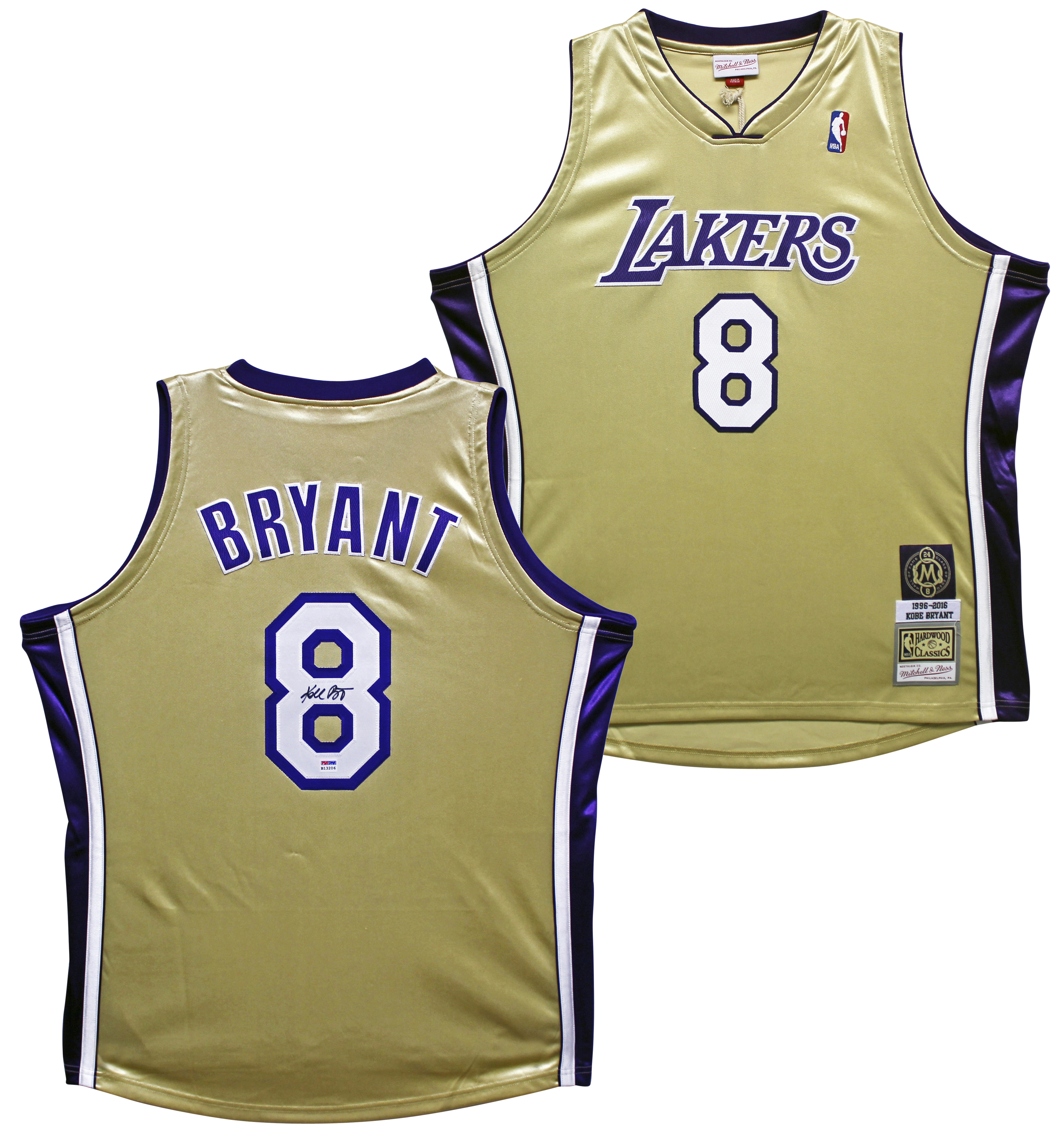 Lakers Kobe Bryant Signed M&N 1996-16 Black Mamba HOF HWC